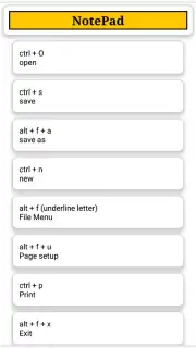 Computers Shortcut Keys capture 2