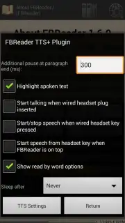 FBReader TTS+ Plugin capture 2