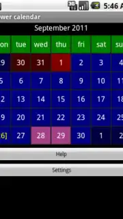 Flower calendar (free) capture 3