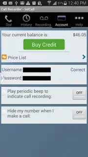 Call Recorder - IntCall capture 2