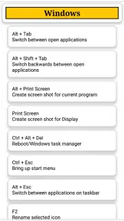 Computers Shortcut Keys capture 5