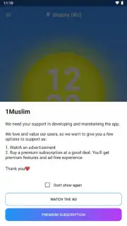 1Muslim: Prayer times, Azan capture 4