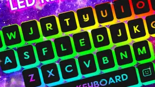 Neon LED Keyboard Fonts, RGB