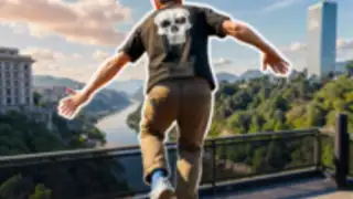 Going Up Jump Parkour Rooftop