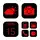 Wow Red Black Theme, Icon Pack