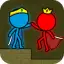 Red and Blue Stickman